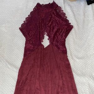 Burgundy dress